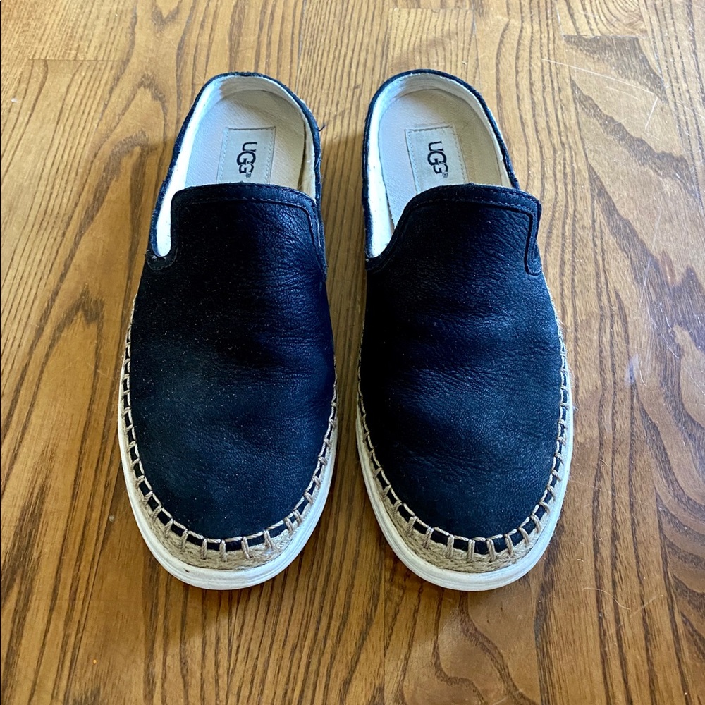 Ugg CALEEL ESPADRILLE MULE Slip-On Flats, Black